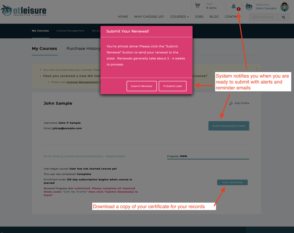 Download Report Screenshot